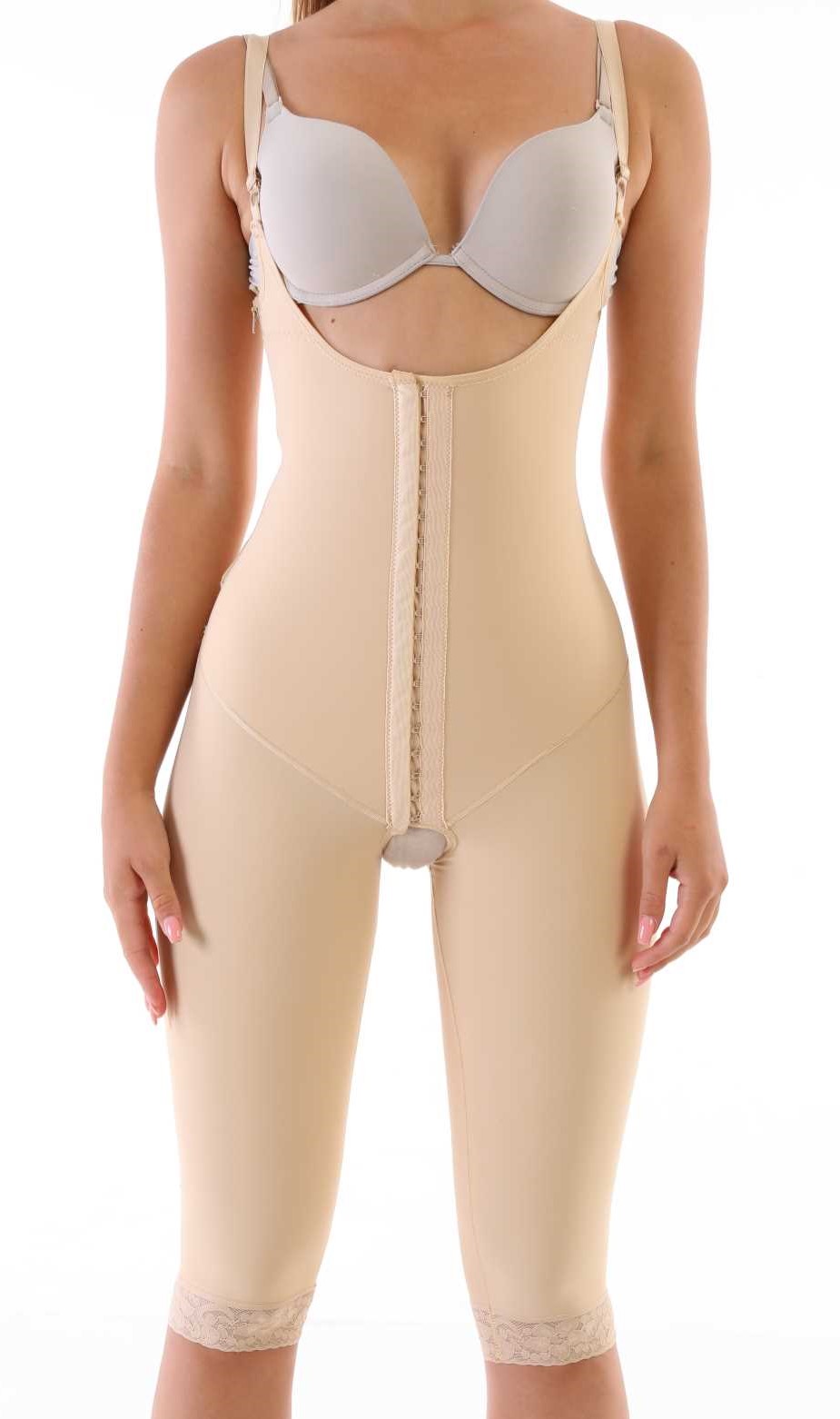 ABDOMINAL POST-SURGICAL COMPRESSION GARMENT - EXTENDED BACK WITH ZIP (BELOW THE KNEE)